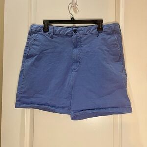 Izod Classic Blue Shorts Cotton Blend Flat Front Size 36